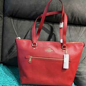 Coach “Gallery” Red Tote Bag